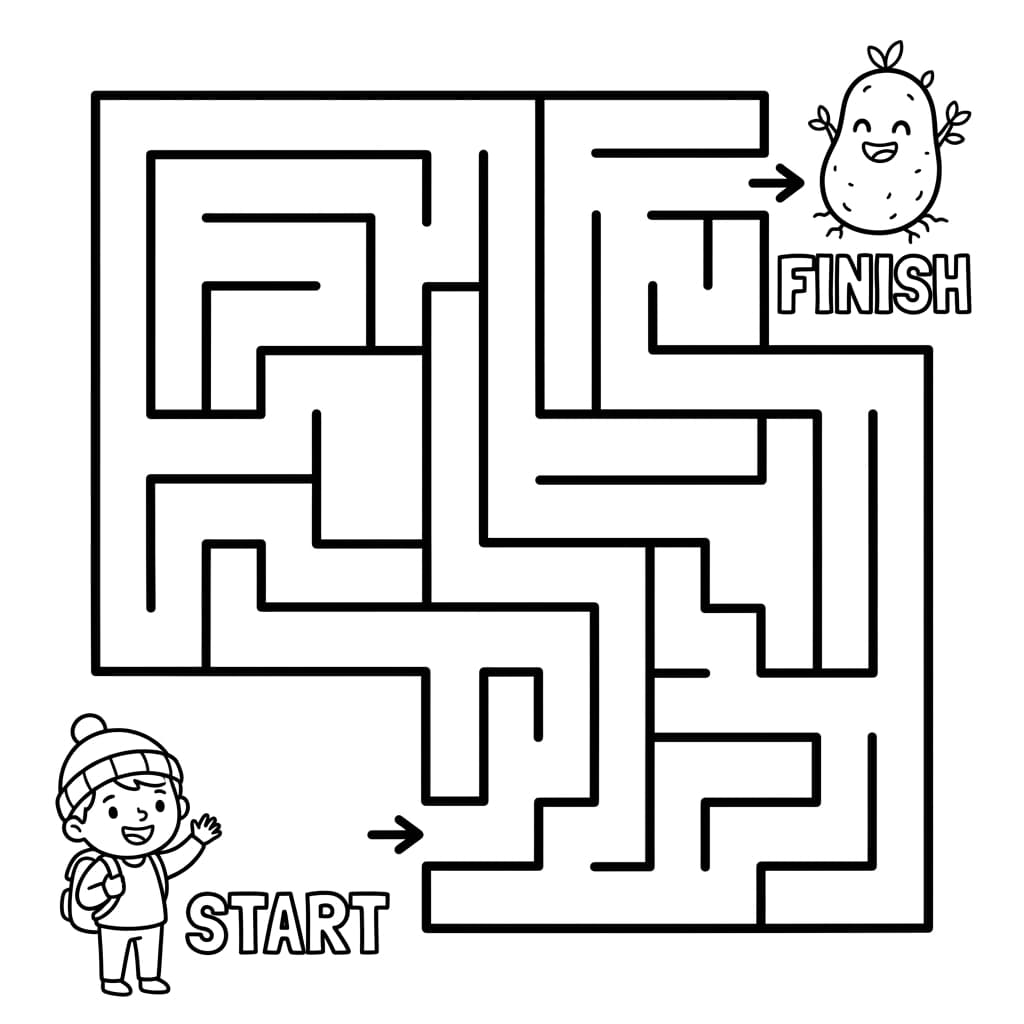 Free Potato Facts and Coloring Pages for Kids - Printable PDF - Preview Page 4