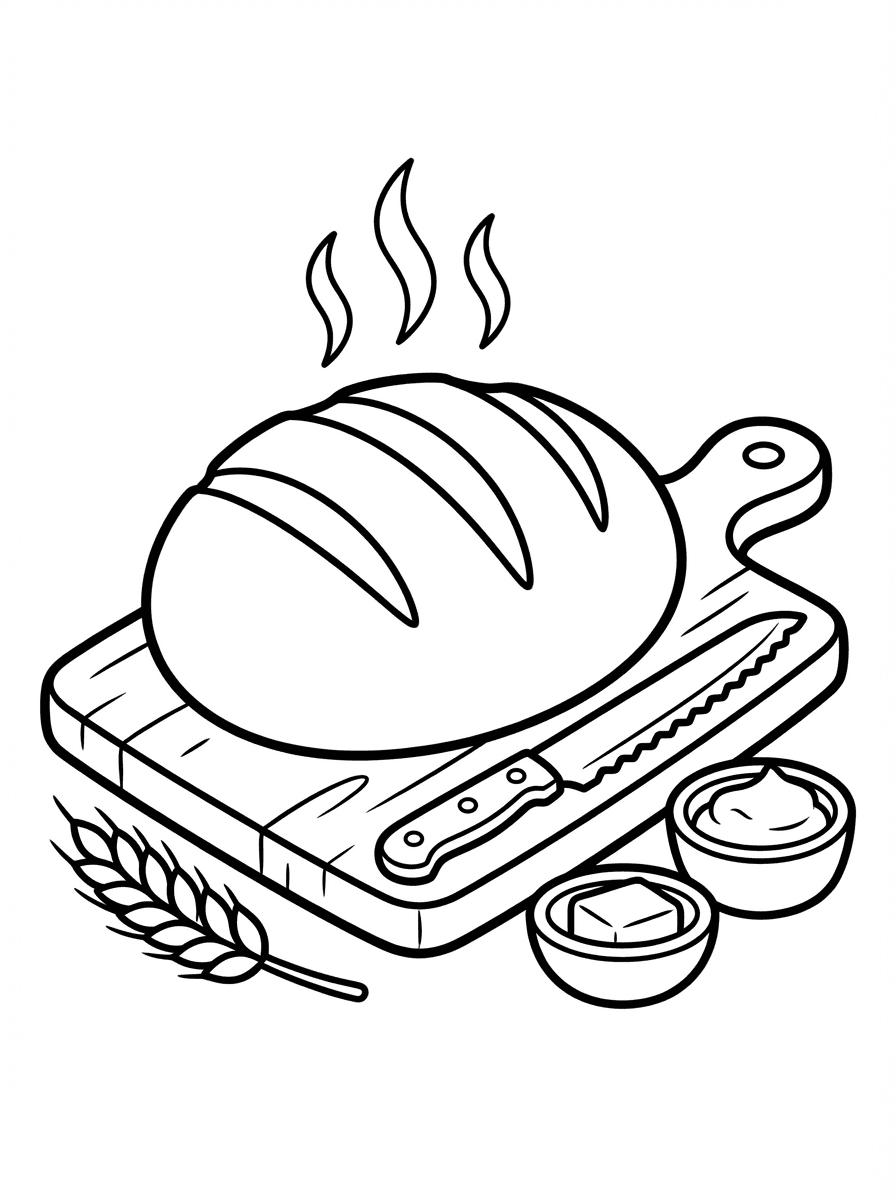 Printable Pictures of Food to Color: Free Sheets for Kids - Preview Page 3