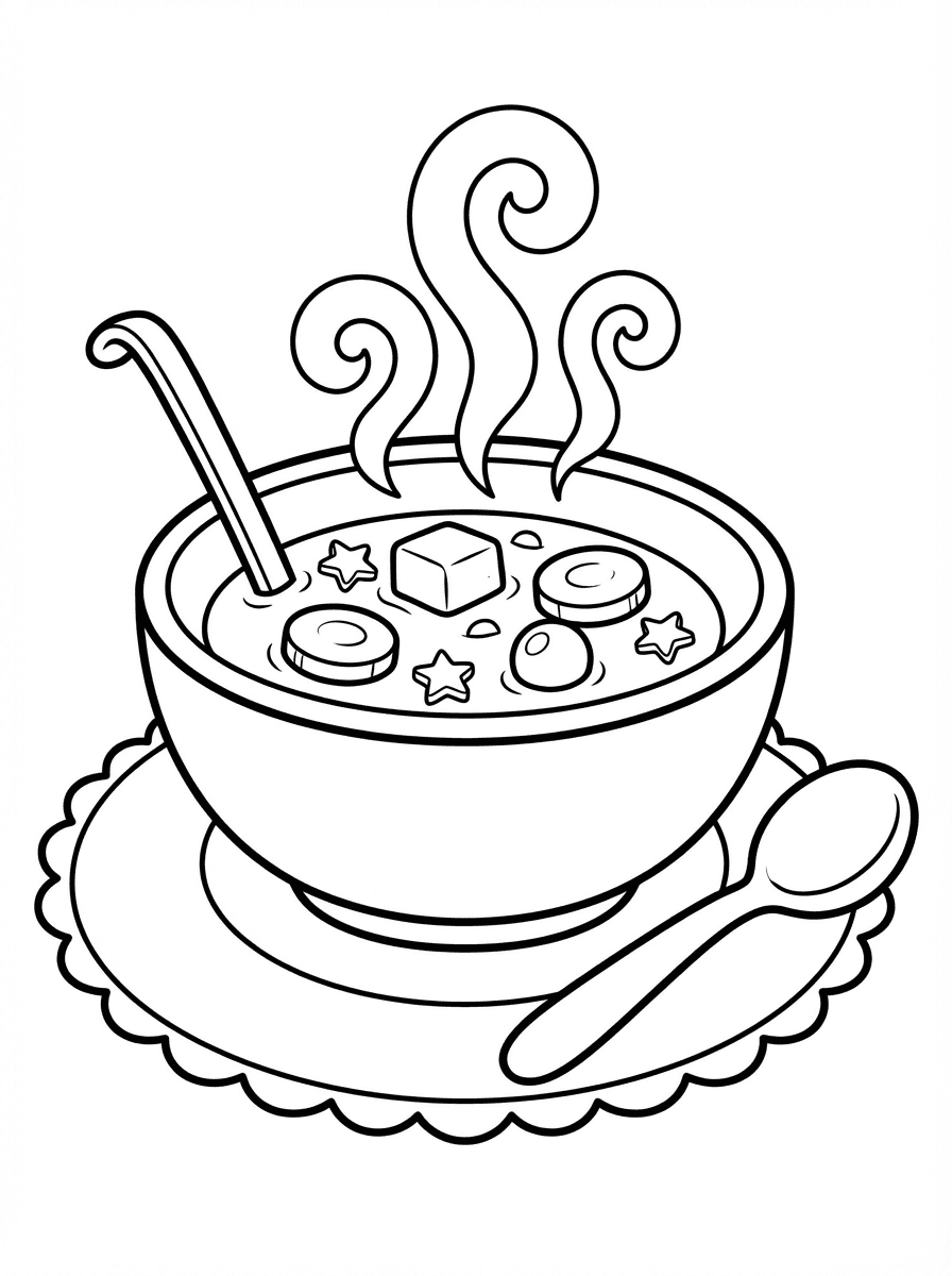 Printable Pictures of Food to Color: Free Sheets for Kids - Preview Page 4
