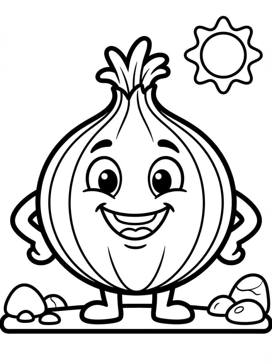 Free Printable Vegetable Coloring Pages: Fun With Veggies - Preview Page 3