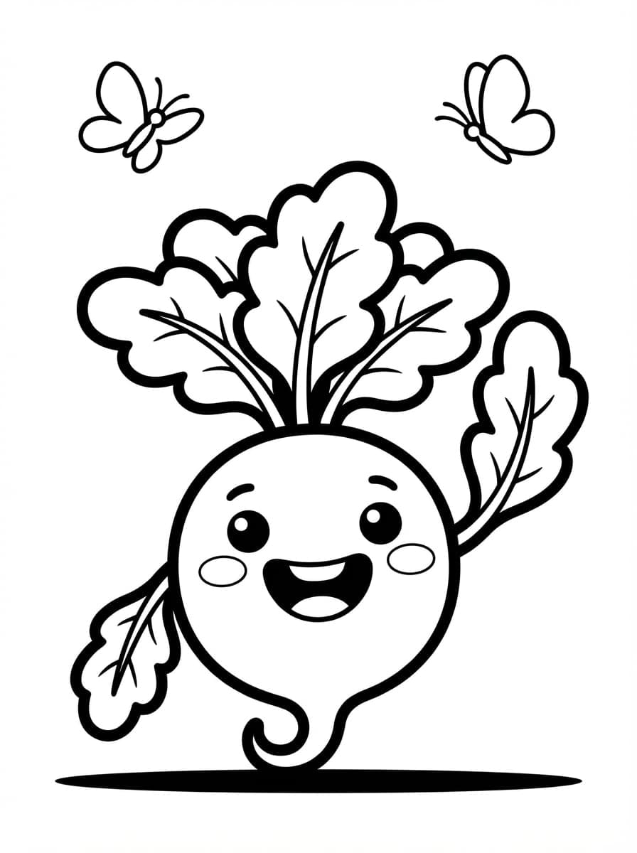Free Printable Vegetable Coloring Pages: Fun With Veggies - Preview Page 4