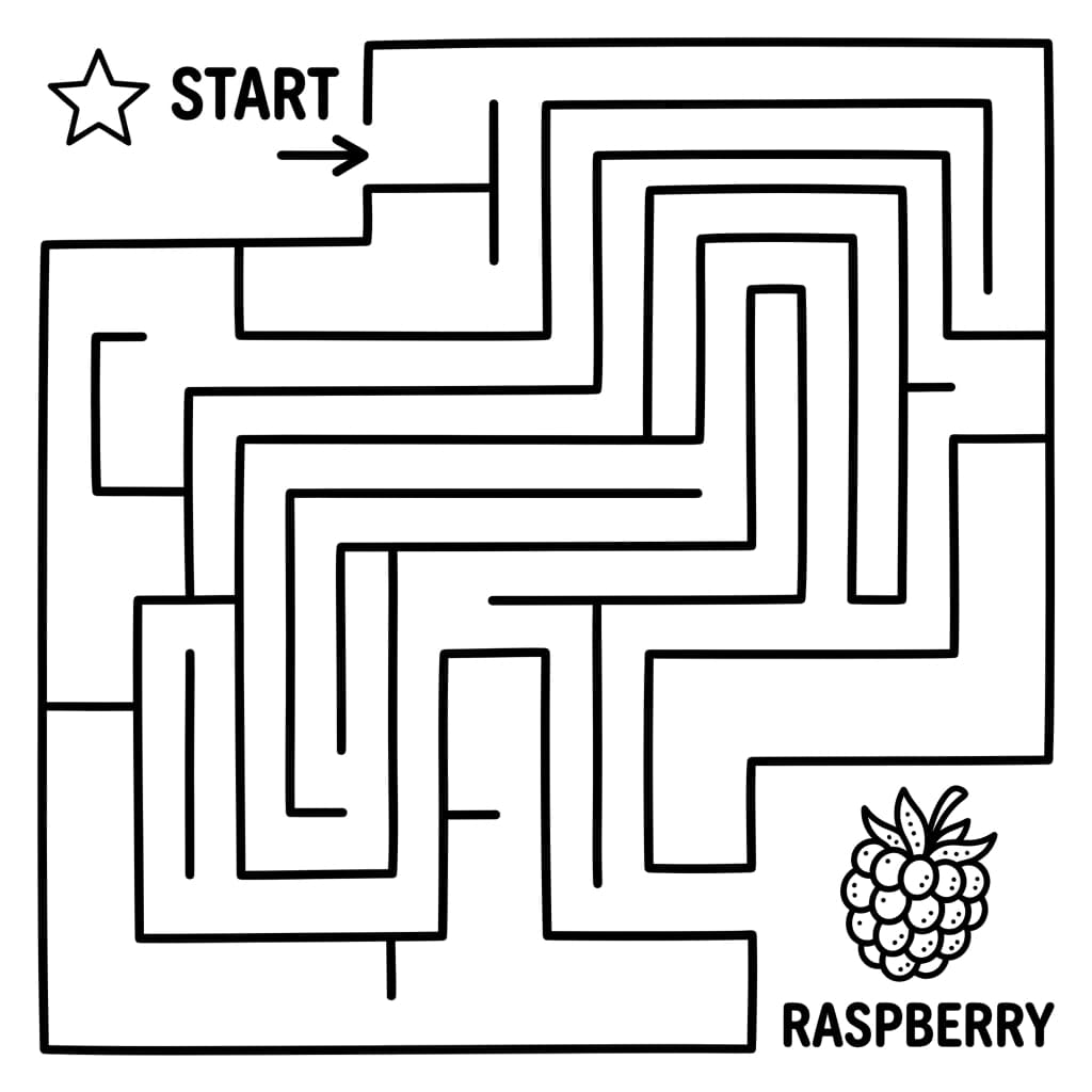 Free Raspberry Facts and Coloring Pages for Kids - Printable PDF - Preview Page 4