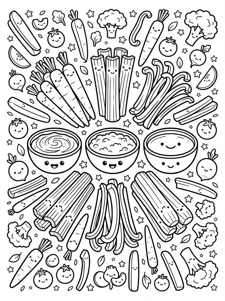 Snack Coloring Pages: Free Printable Sheets for Kids - Preview Page 4