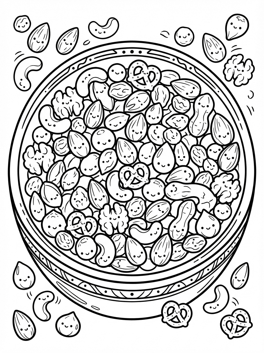 Snack Coloring Pages: Free Printable Sheets for Kids - Preview Page 5