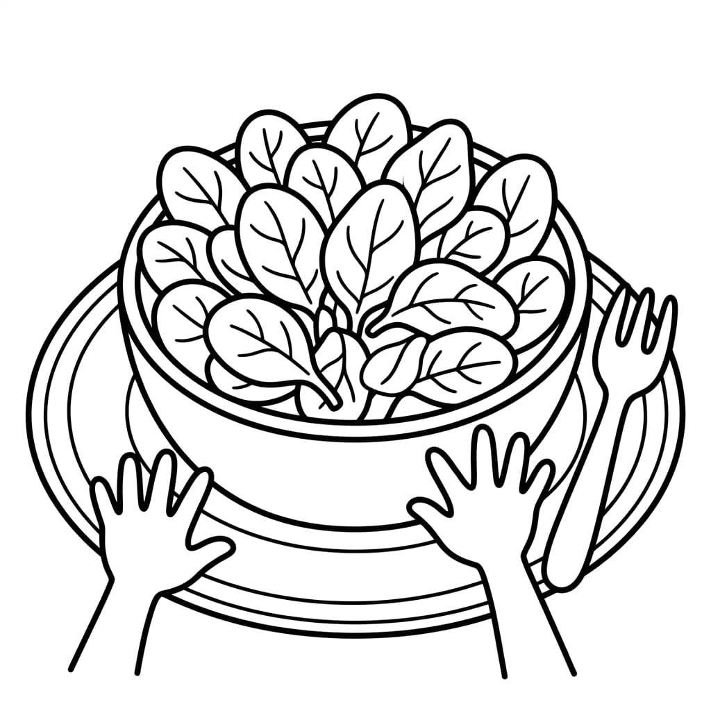 Free Spinach Facts and Coloring Pages for Kids - Printable PDF - Preview Page 5