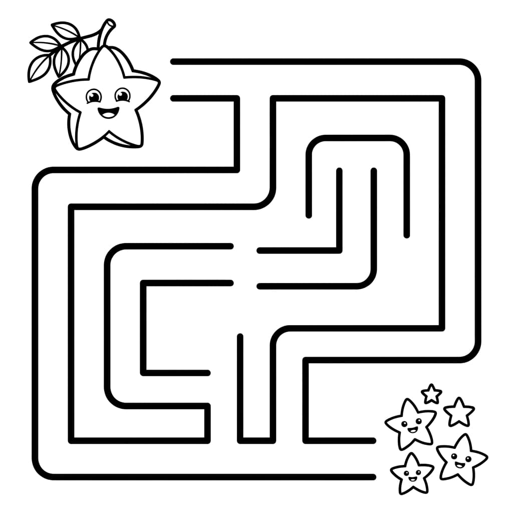Free Star Fruit Facts and Coloring Pages for Kids - Preview Page 4