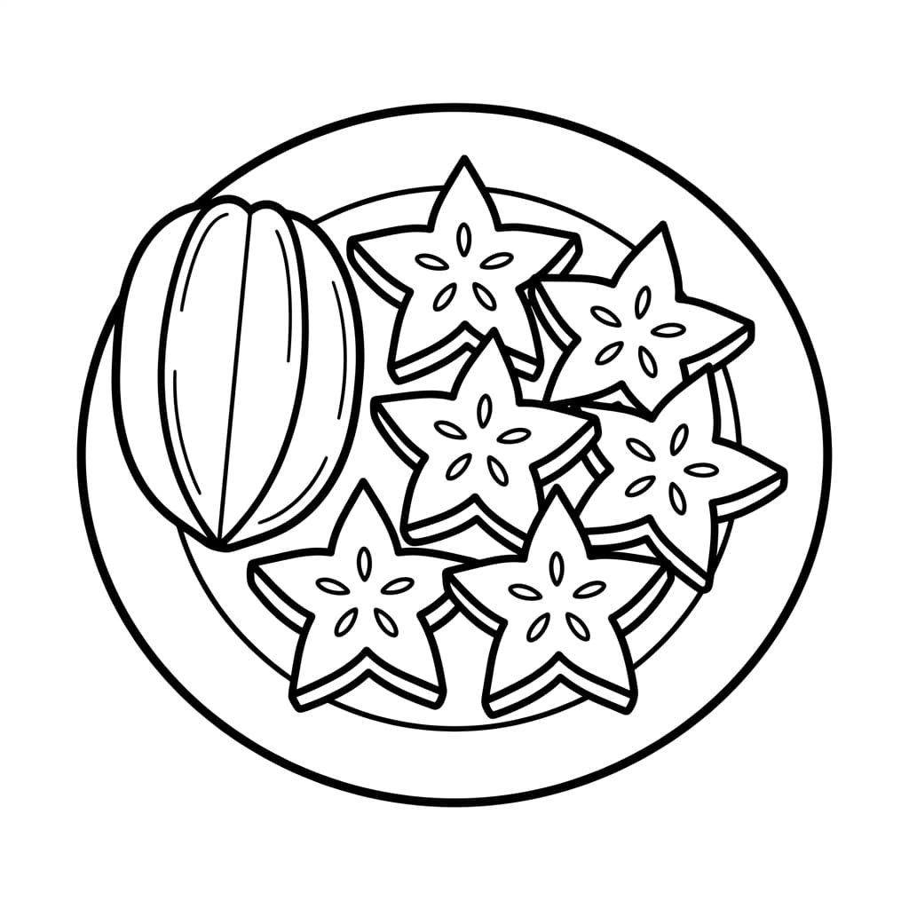 Free Star Fruit Facts and Coloring Pages for Kids - Preview Page 5