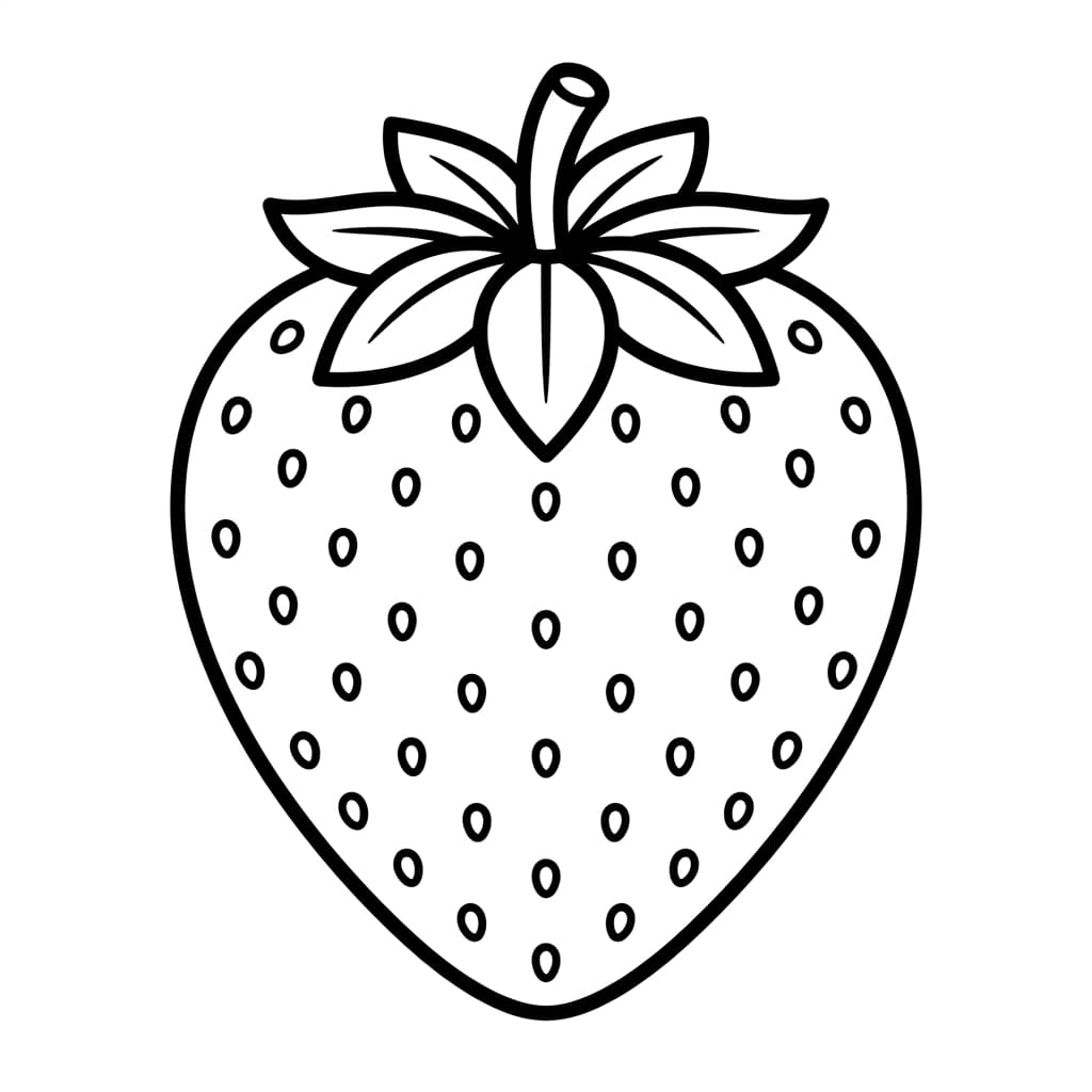 Free Strawberry Facts and Coloring Pages for Kids - Printable PDF - Preview Page 1