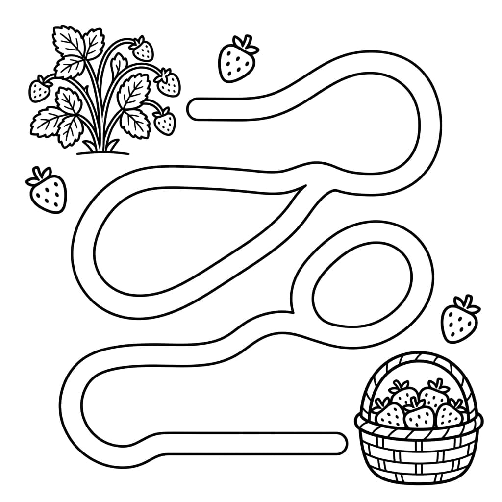 Free Strawberry Facts and Coloring Pages for Kids - Printable PDF - Preview Page 4