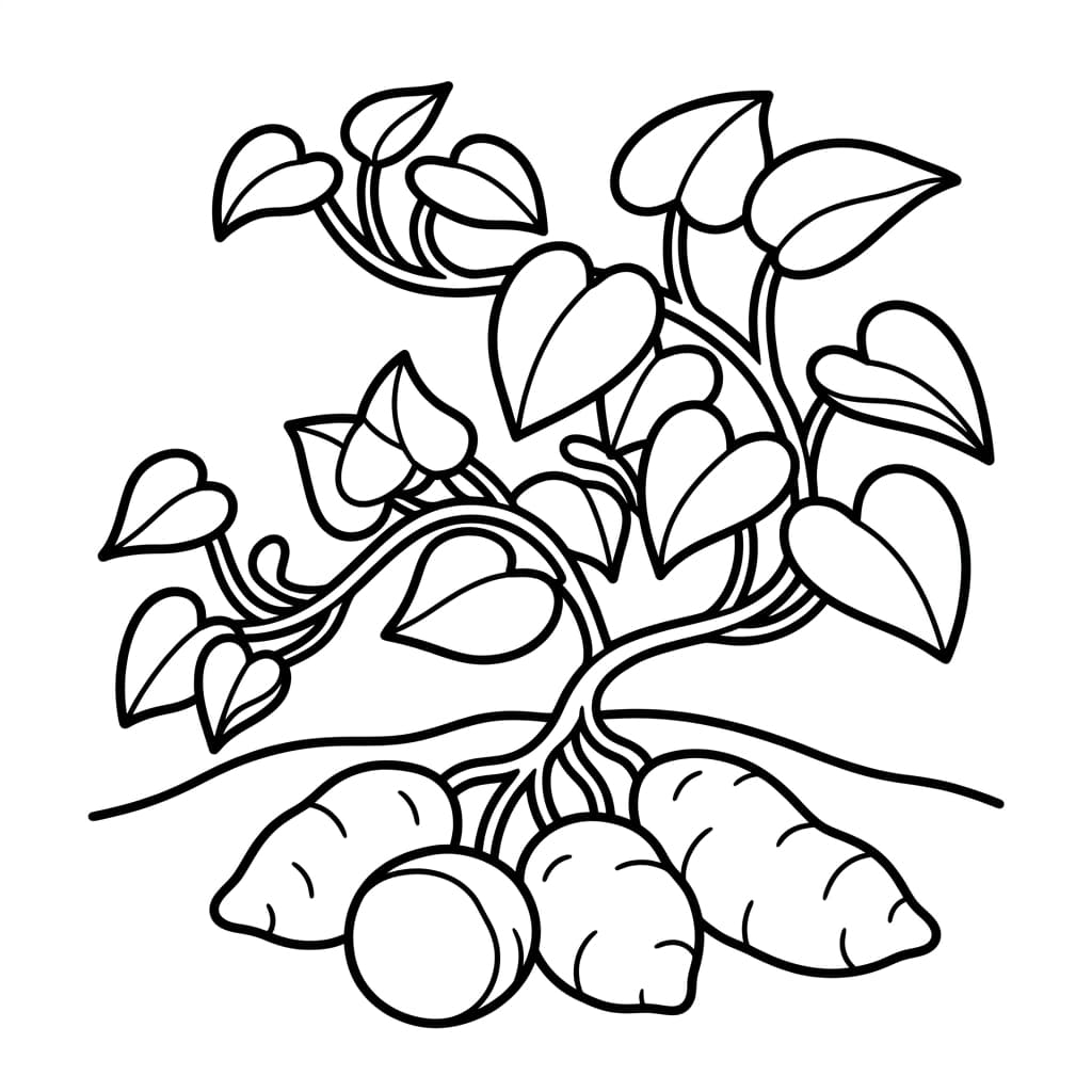 Free Sweet Potato Facts and Coloring Pages for Kids - Printable PDF - Preview Page 2