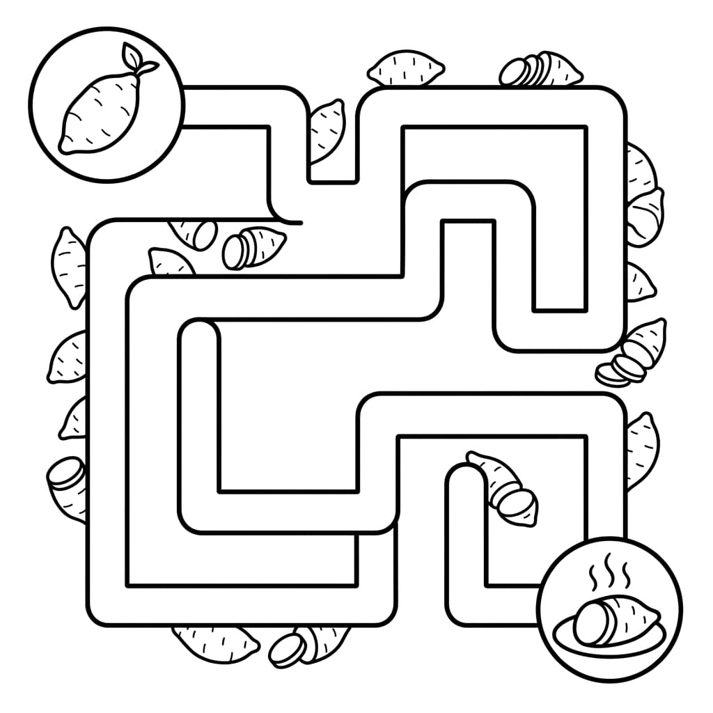 Free Sweet Potato Facts and Coloring Pages for Kids - Printable PDF - Preview Page 4