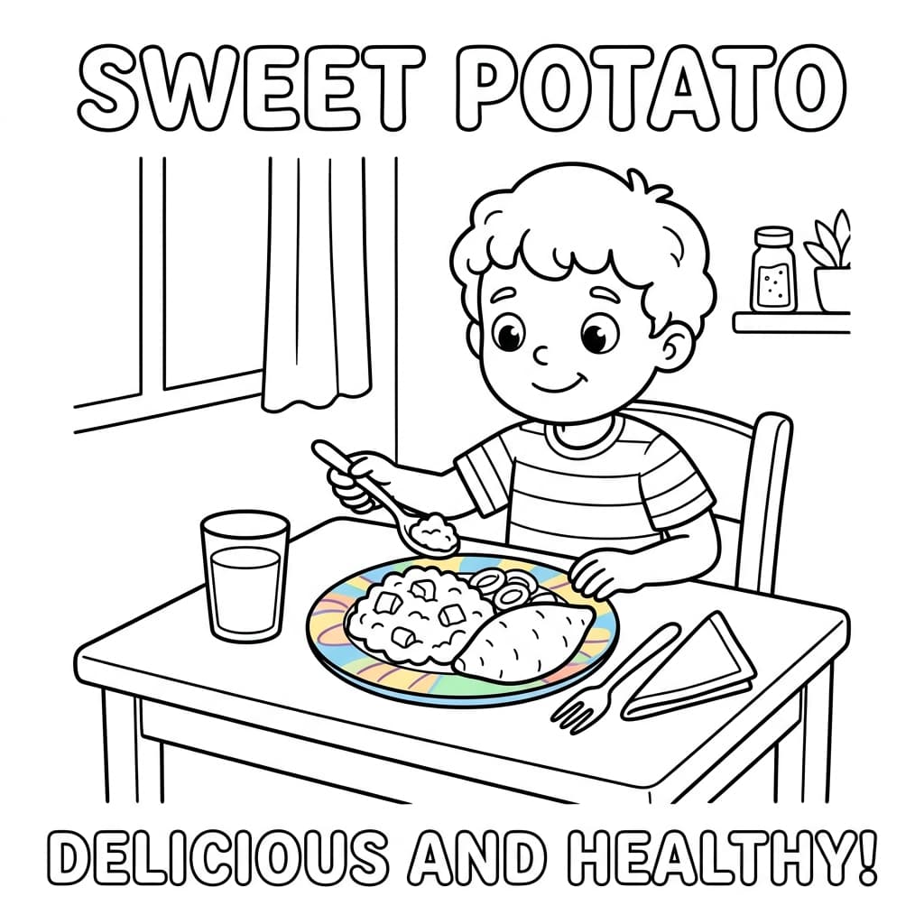 Free Sweet Potato Facts and Coloring Pages for Kids - Printable PDF - Preview Page 5