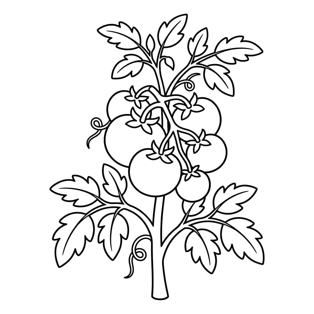 Free Tomato Facts and Coloring Pages for Kids - Printable PDF - Preview Page 2