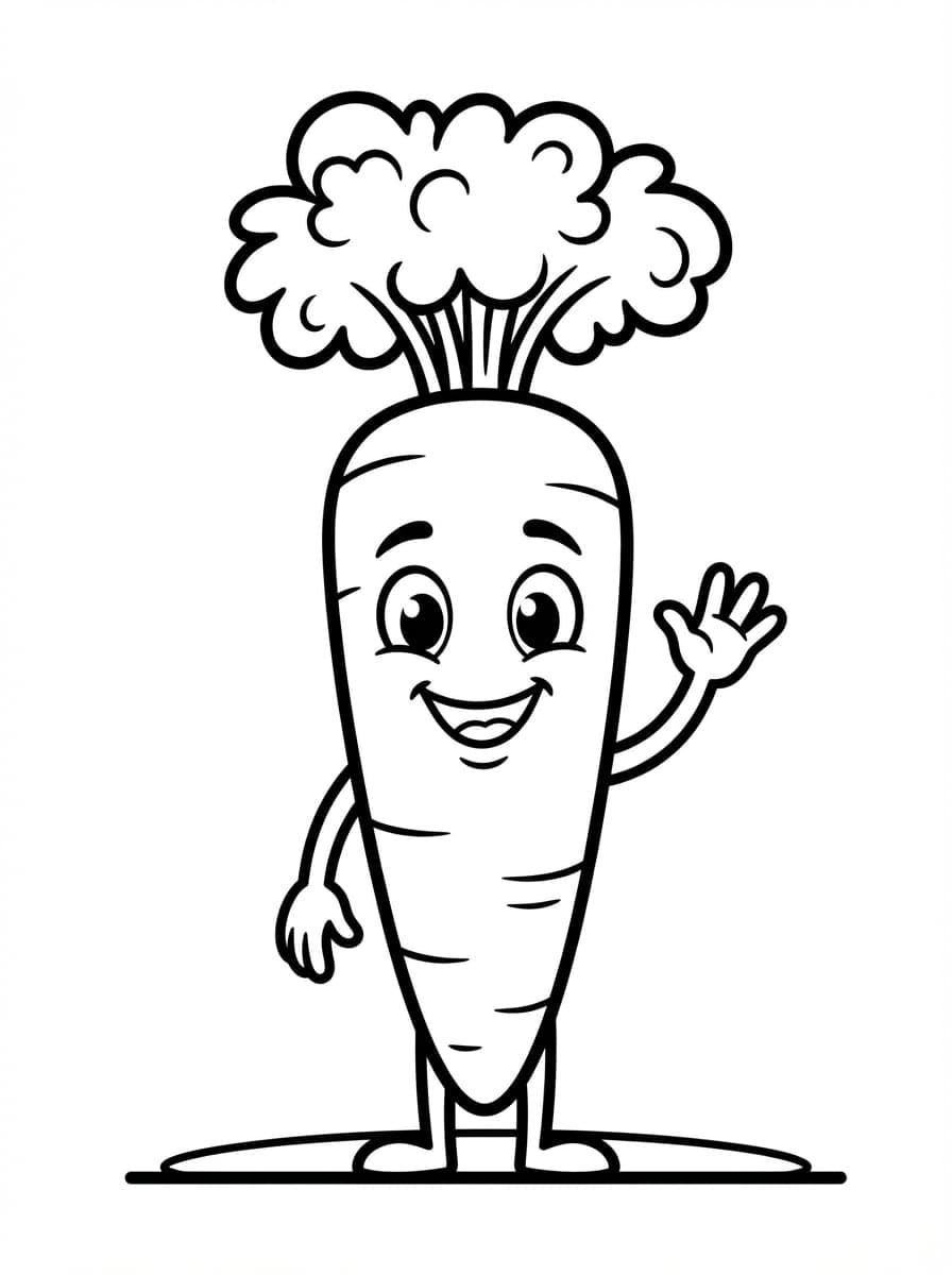 Vegetables Coloring Pages: Growing an Inner Garden with Every Crayon - Preview Page 1
