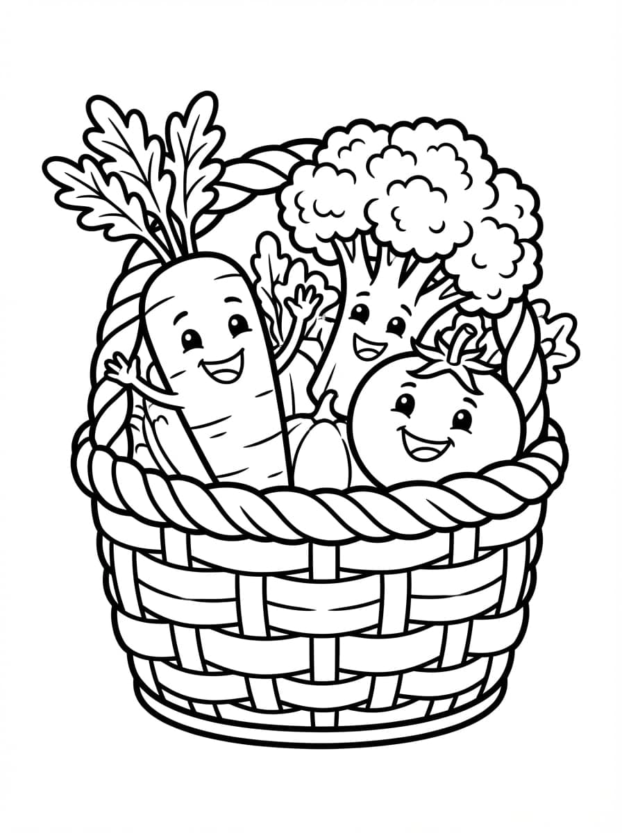 Vegetables Coloring Pages: Growing an Inner Garden with Every Crayon - Preview Page 5