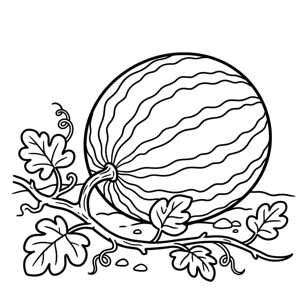 Free Watermelon Facts and Coloring Pages for Kids - Printable PDF - Preview Page 2