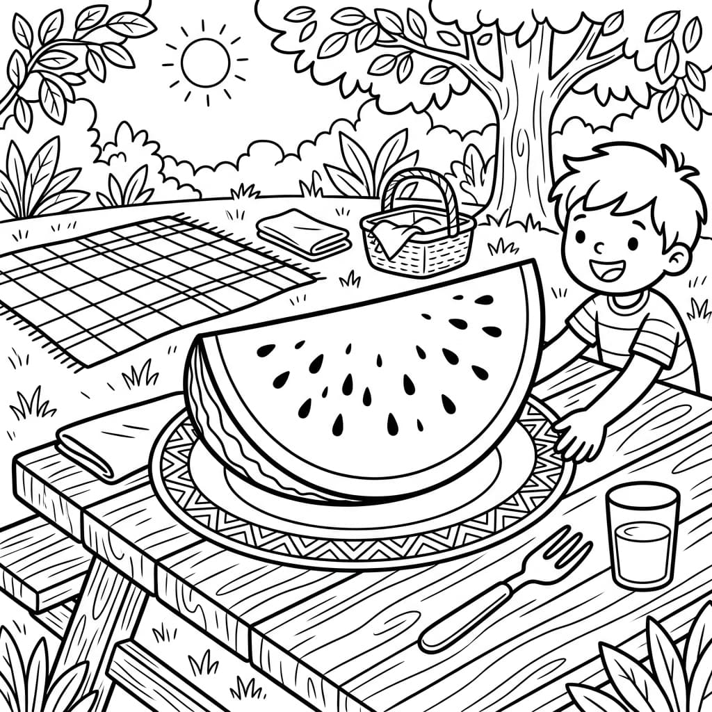 Free Watermelon Facts and Coloring Pages for Kids - Printable PDF - Preview Page 5