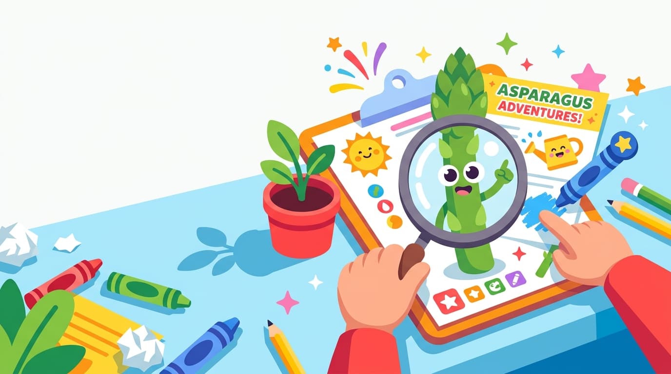 Free Asparagus Facts and Coloring Pages for Kids - Printable PDF