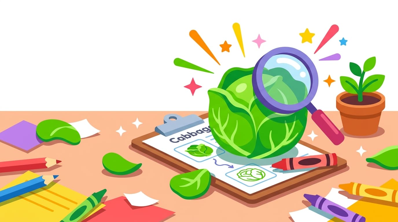 Free Cabbage Facts and Coloring Pages for Kids - Printable PDF