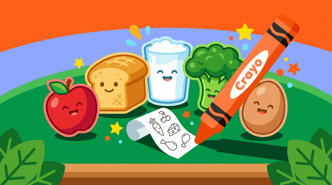 Free Nutrition Coloring Pages for Kids - All Food Groups