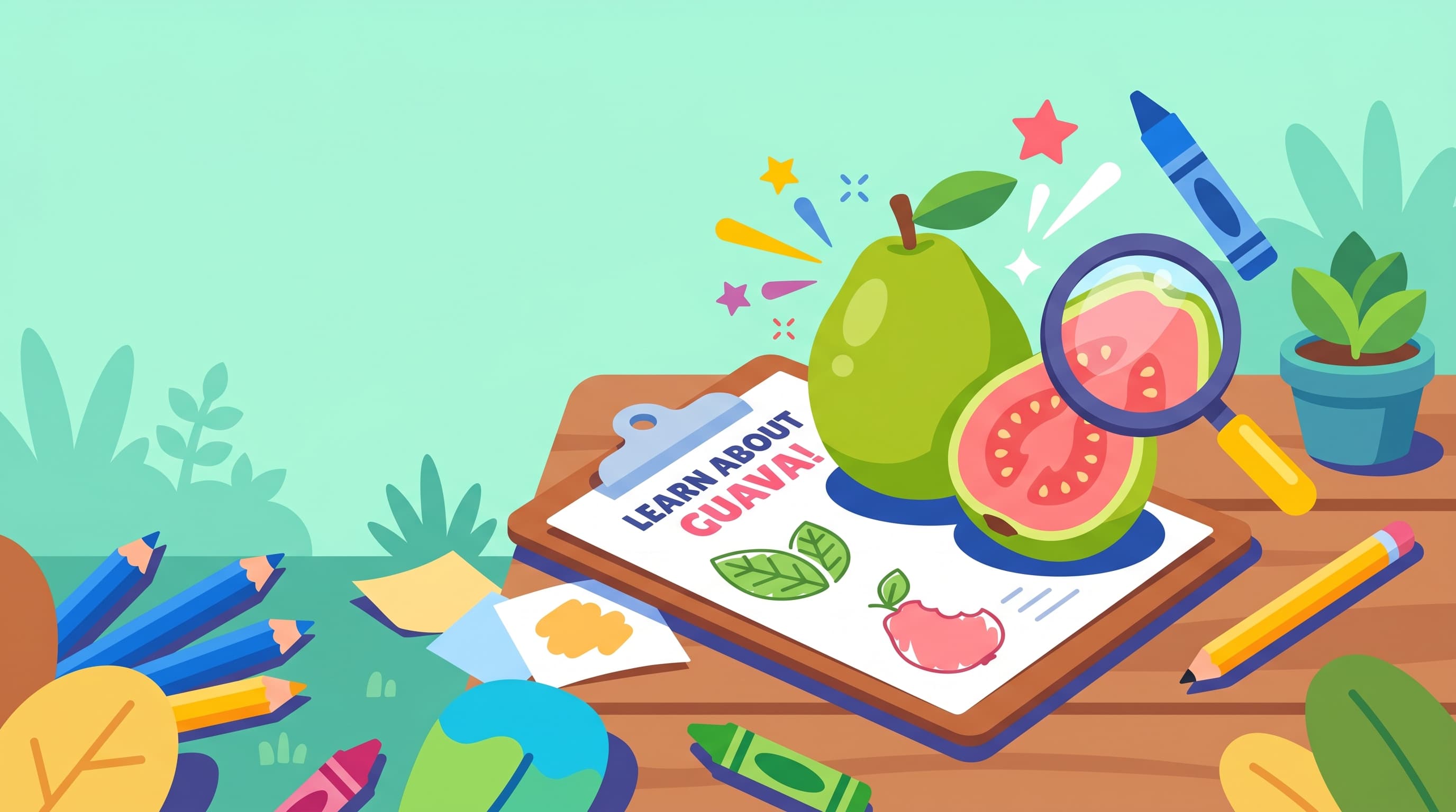 Free Guava Facts and Coloring Pages for Kids - Printable PDF