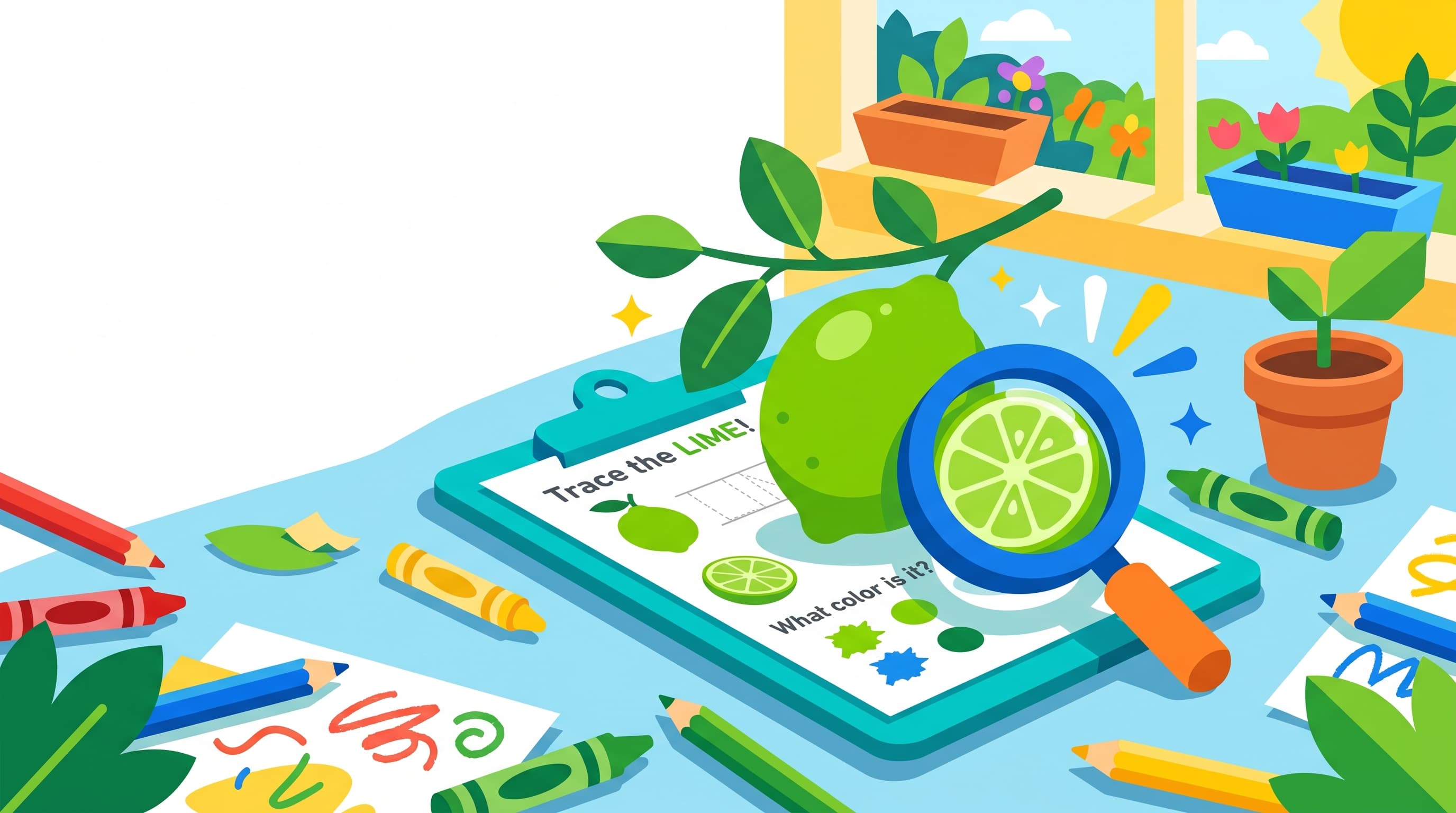 Free Lime Facts and Coloring Pages for Kids - Printable PDF