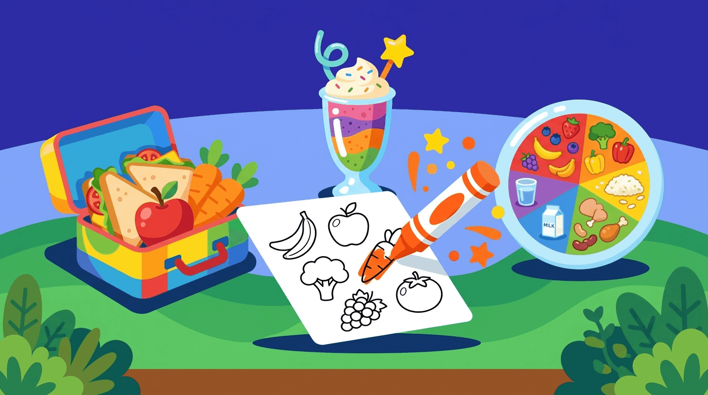 Free Nutrition Coloring Sheets for Kids - Printable Pack