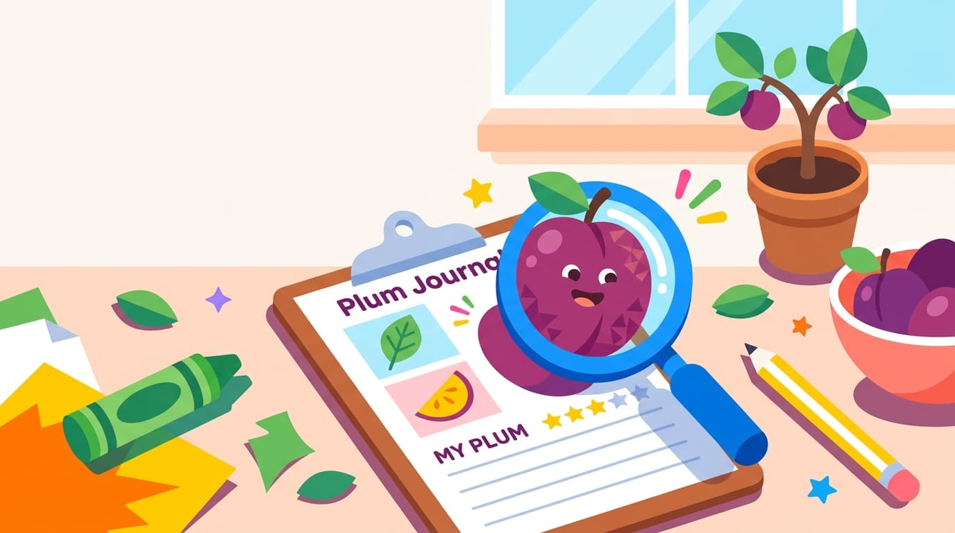 Free Plum Facts and Coloring Pages for Kids - Printable PDF