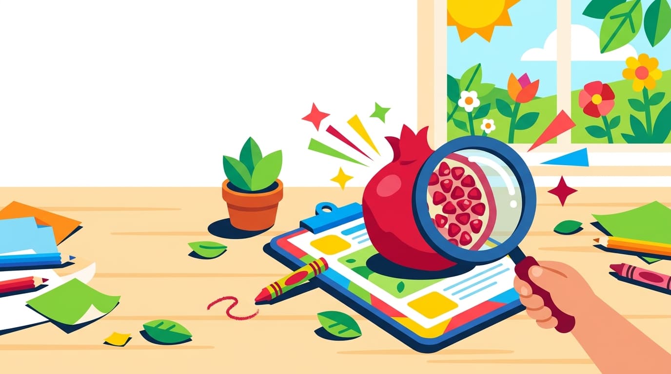 Free Pomegranate Facts and Coloring Pages for Kids - Printable PDF