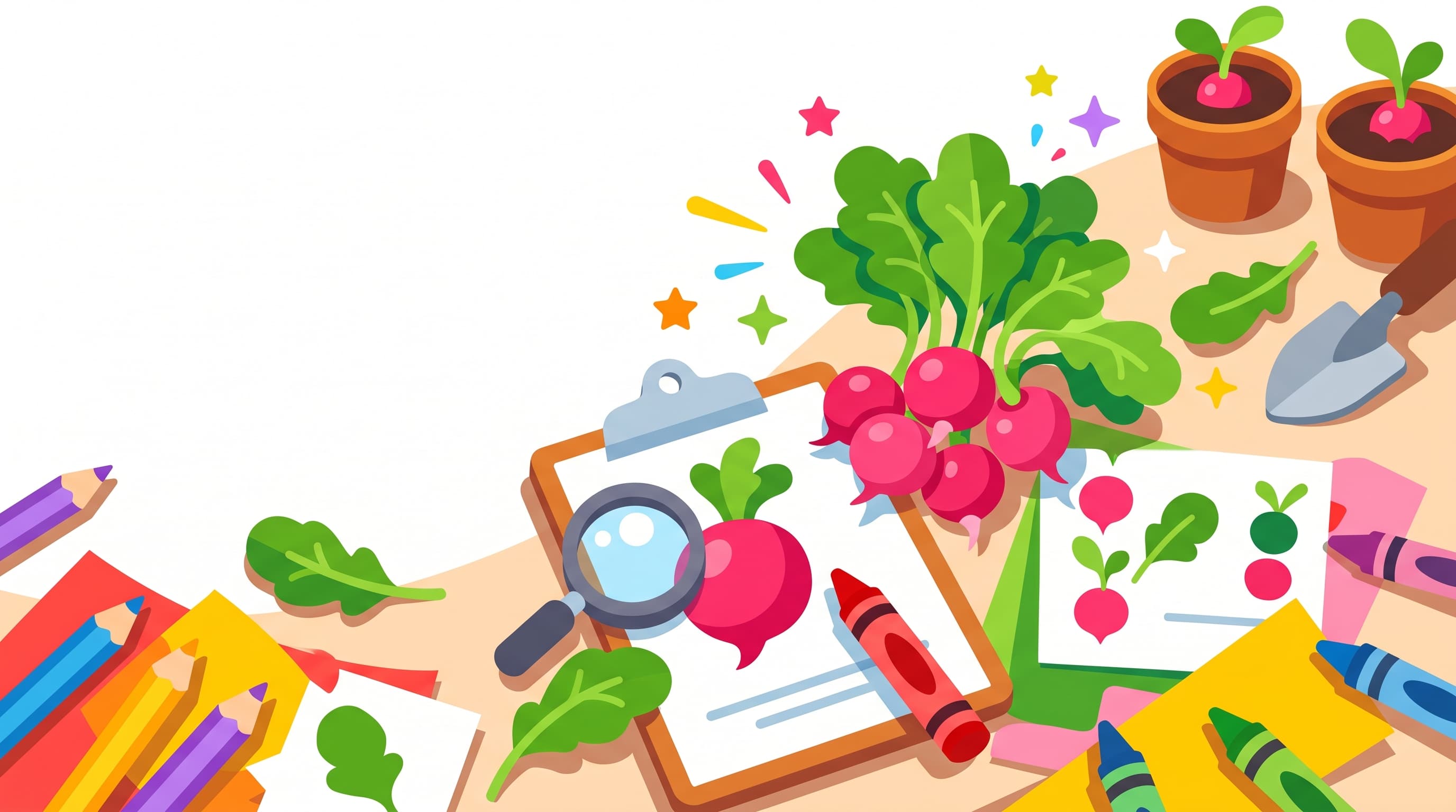 Free Radish Facts and Coloring Pages for Kids - Printable PDF