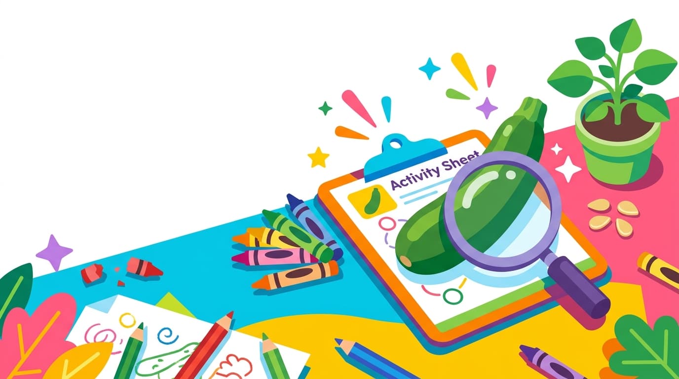 Free Zucchini Facts and Coloring Pages for Kids - Printable PDF