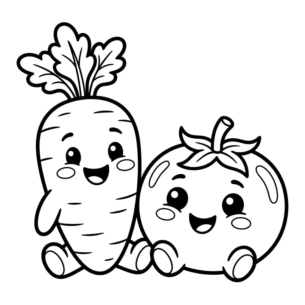 Fun Printables: Colorful Plate of Fruits and Vegetables - Preview Page 4