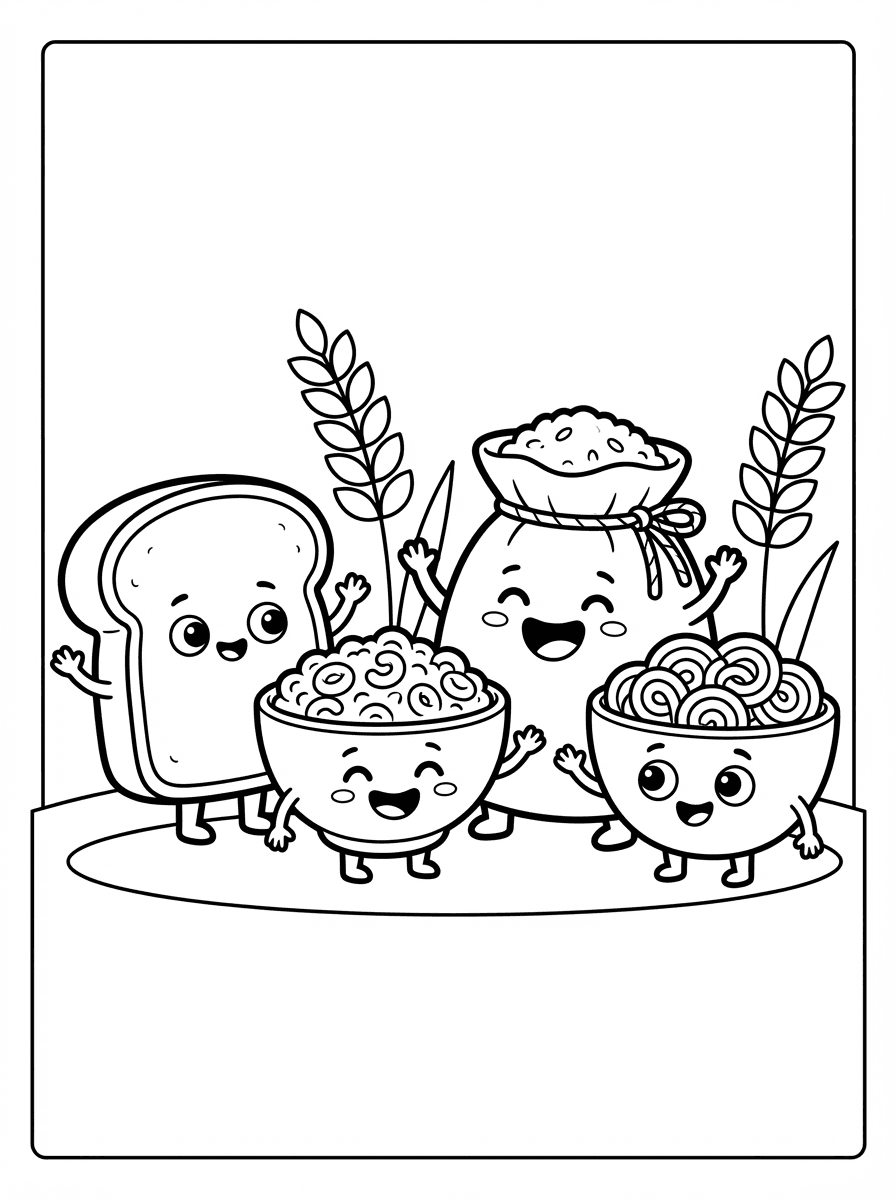 Free Nutrition Coloring Pages for Kids - All Food Groups - Preview Page 2