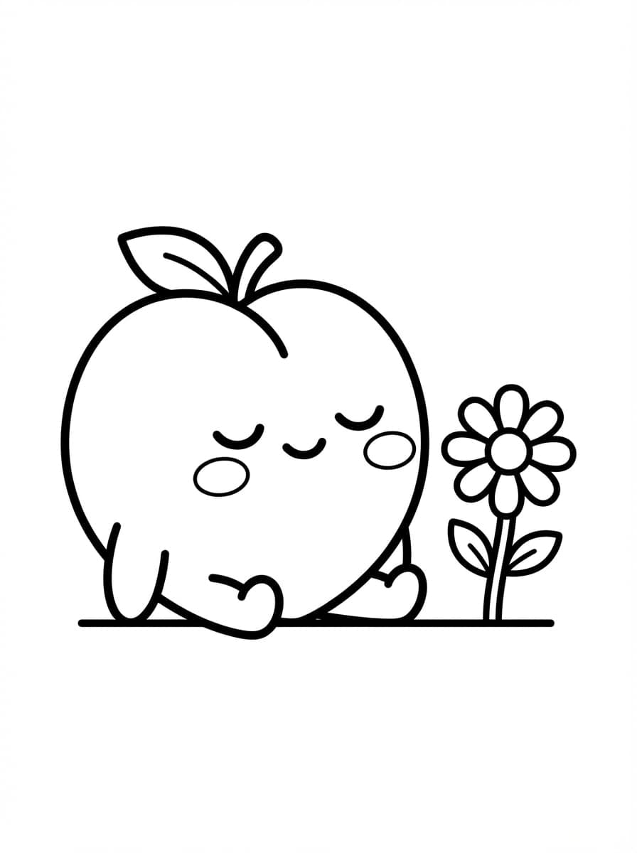 Free Cute Fruit Coloring Pages: Sweet, Healthy Fun - Preview Page 3