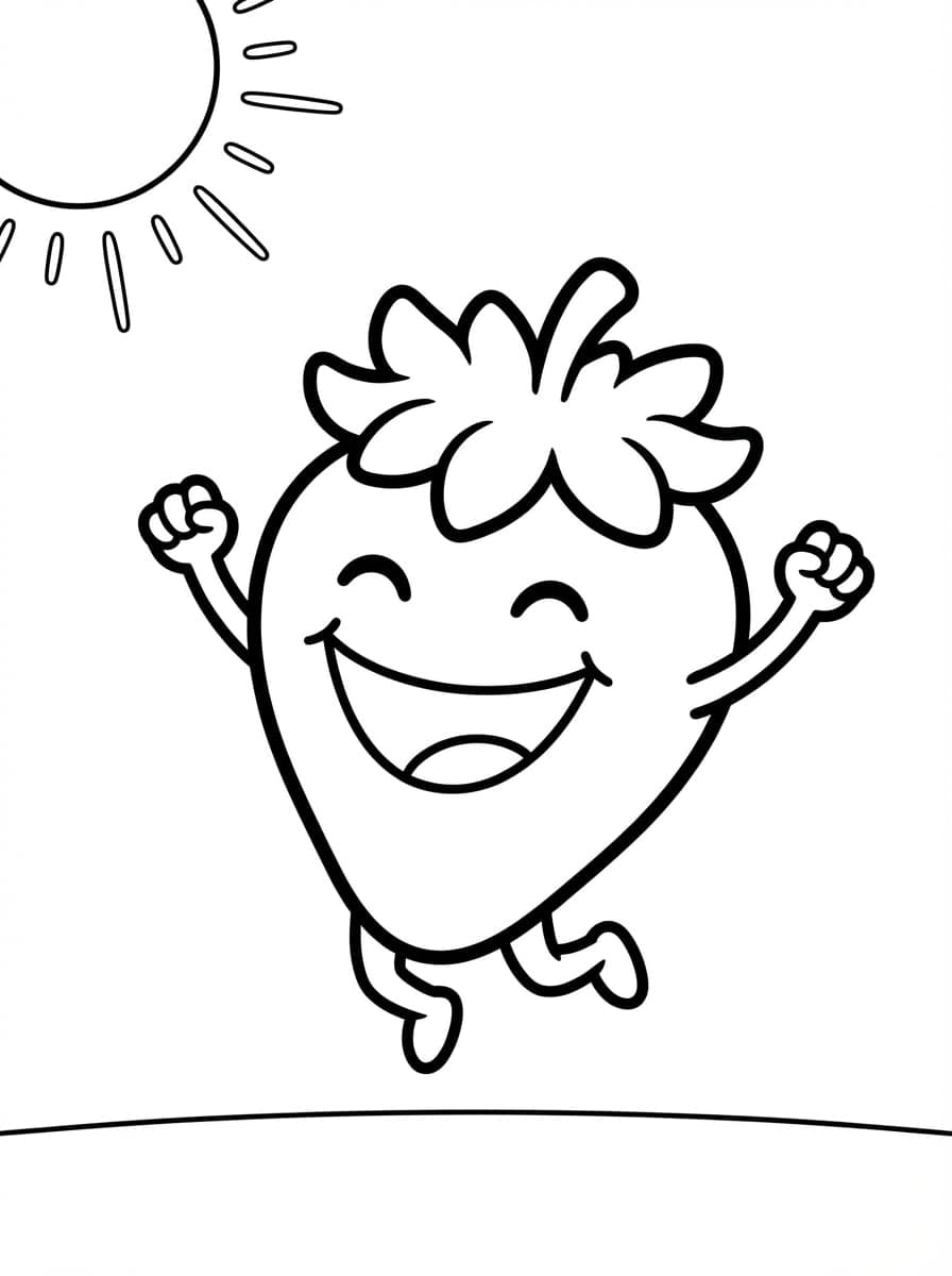 Free Cute Fruit Coloring Pages: Sweet, Healthy Fun - Preview Page 5