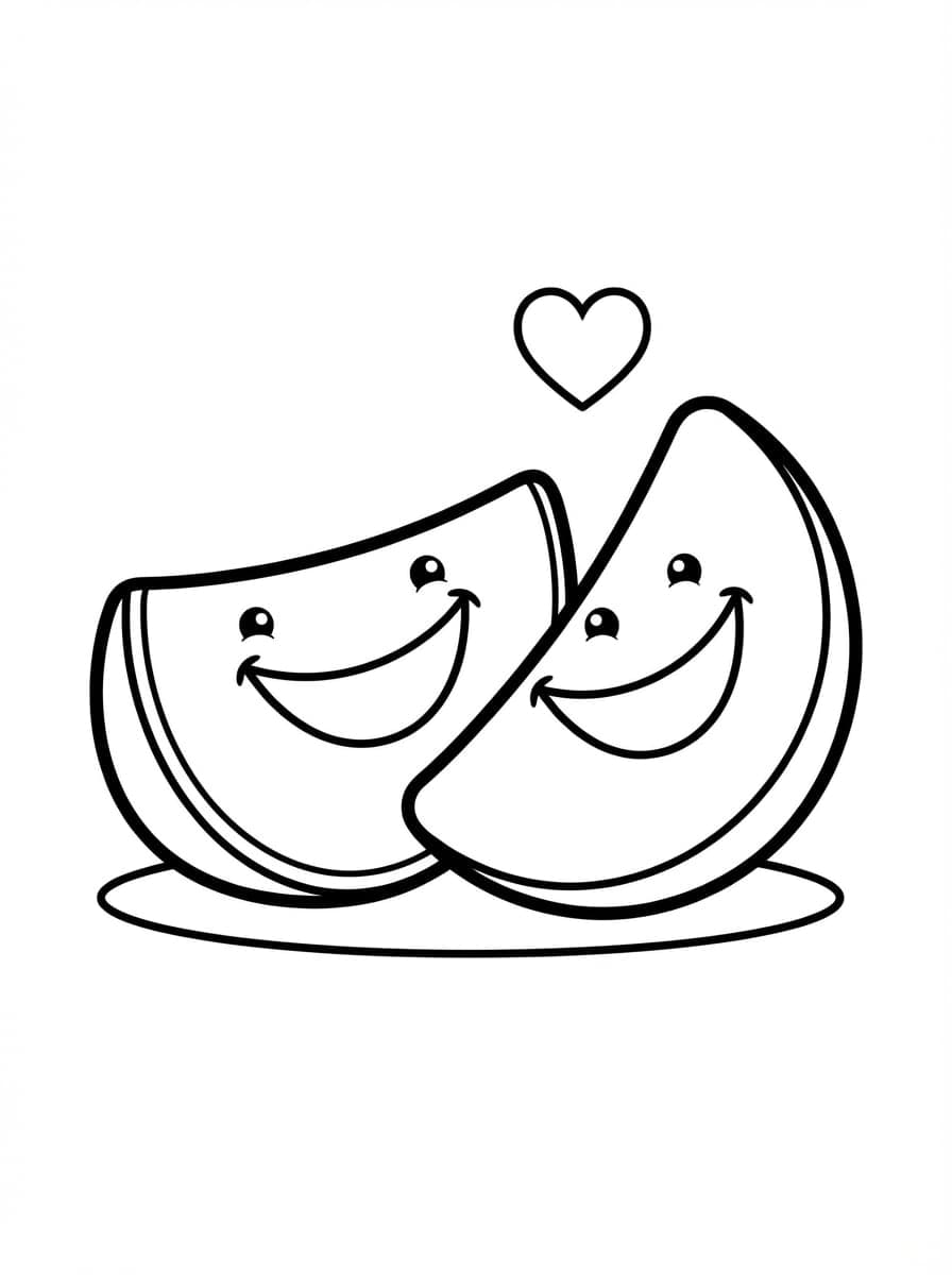 Free Cute Healthy Snack Coloring Pages: Playful Bites - Preview Page 4