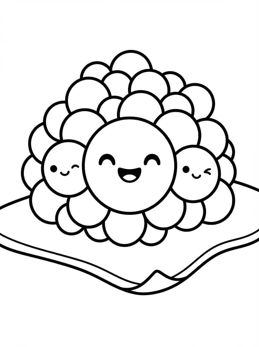 Free Cute Healthy Snack Coloring Pages: Playful Bites - Preview Page 5