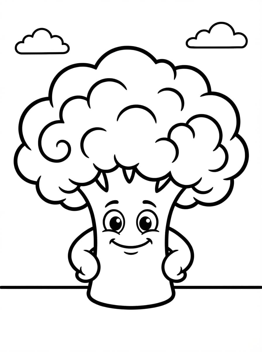 Free Cute Vegetable Coloring Pages: Fun With Veggies - Preview Page 2