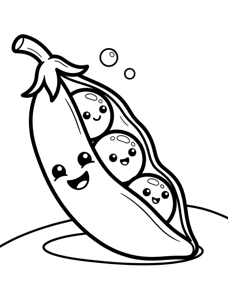 Free Cute Vegetable Coloring Pages: Fun With Veggies - Preview Page 4