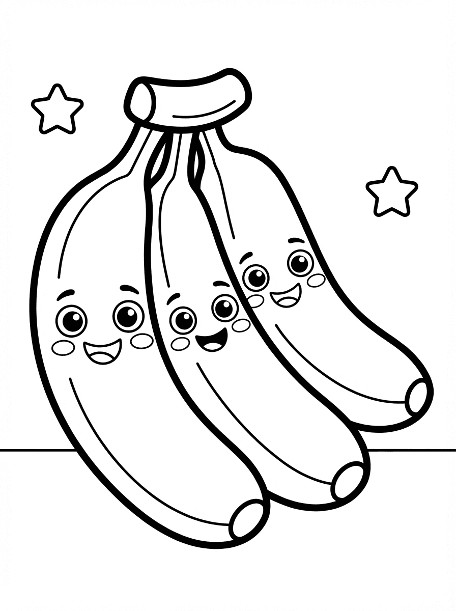 Easy Food Coloring Pages: Simple Printables for Kids - Preview Page 2