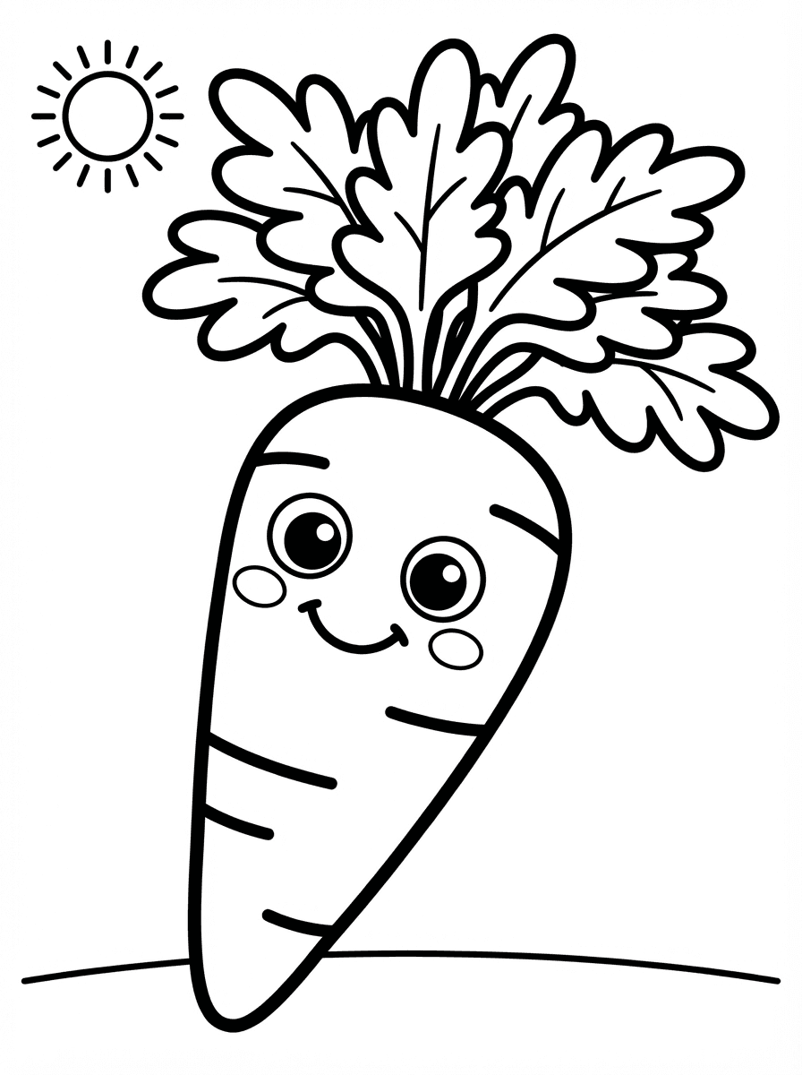 Easy Food Coloring Pages: Simple Printables for Kids - Preview Page 3