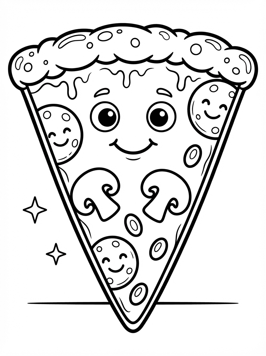 Easy Food Coloring Pages: Simple Printables for Kids - Preview Page 4