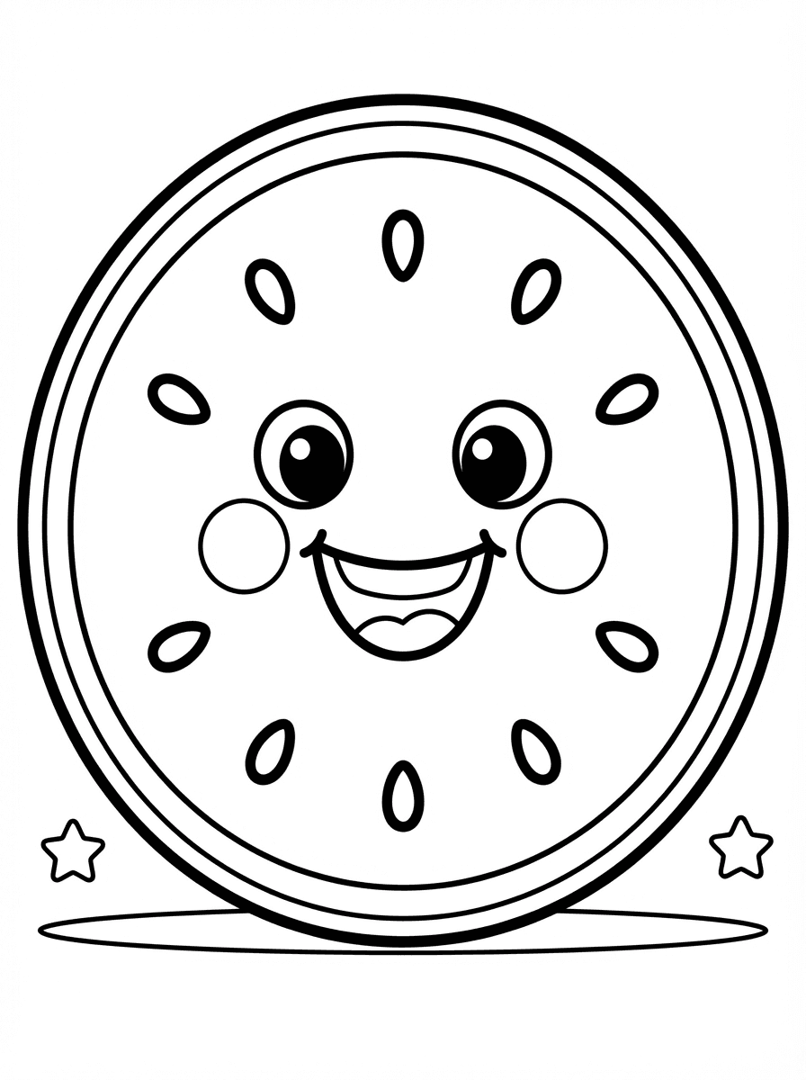 Easy Food Coloring Pages: Simple Printables for Kids - Preview Page 5