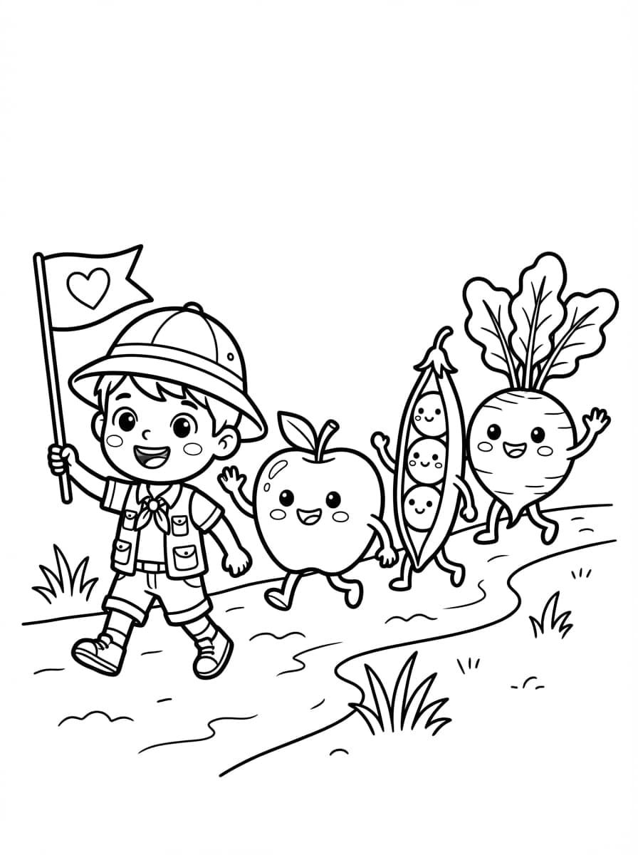 Food Coloring Pages for Kids: Fun Kitchen Missions for Brave Eaters - Preview Page 5