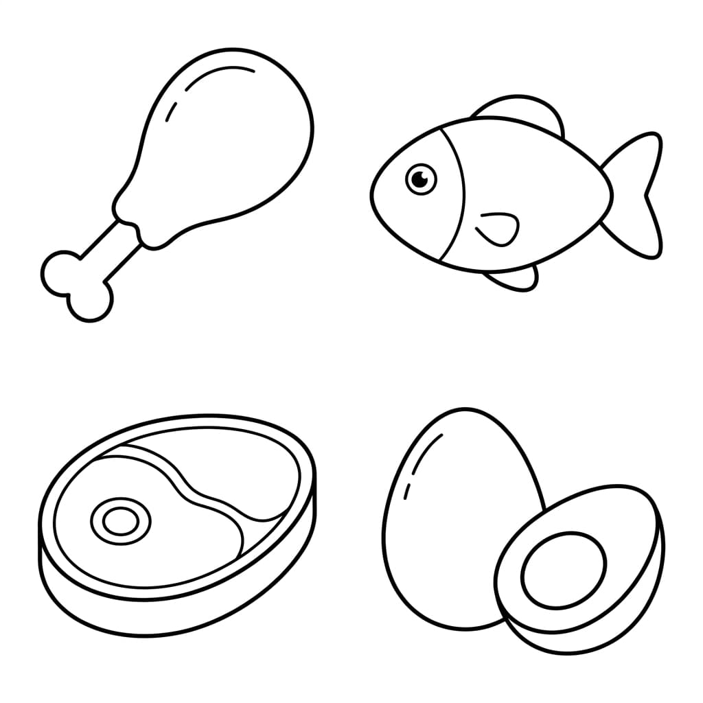 Free Food Groups Worksheets: 5-Column Sorting Game - Preview Page 3