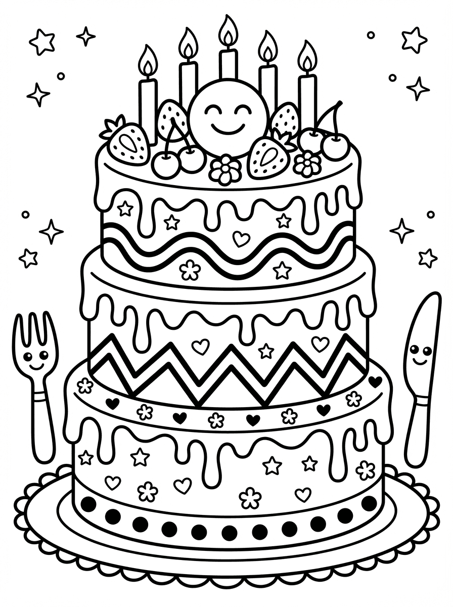 Food Pictures to Color: Free Printable Coloring Sheets - Preview Page 5