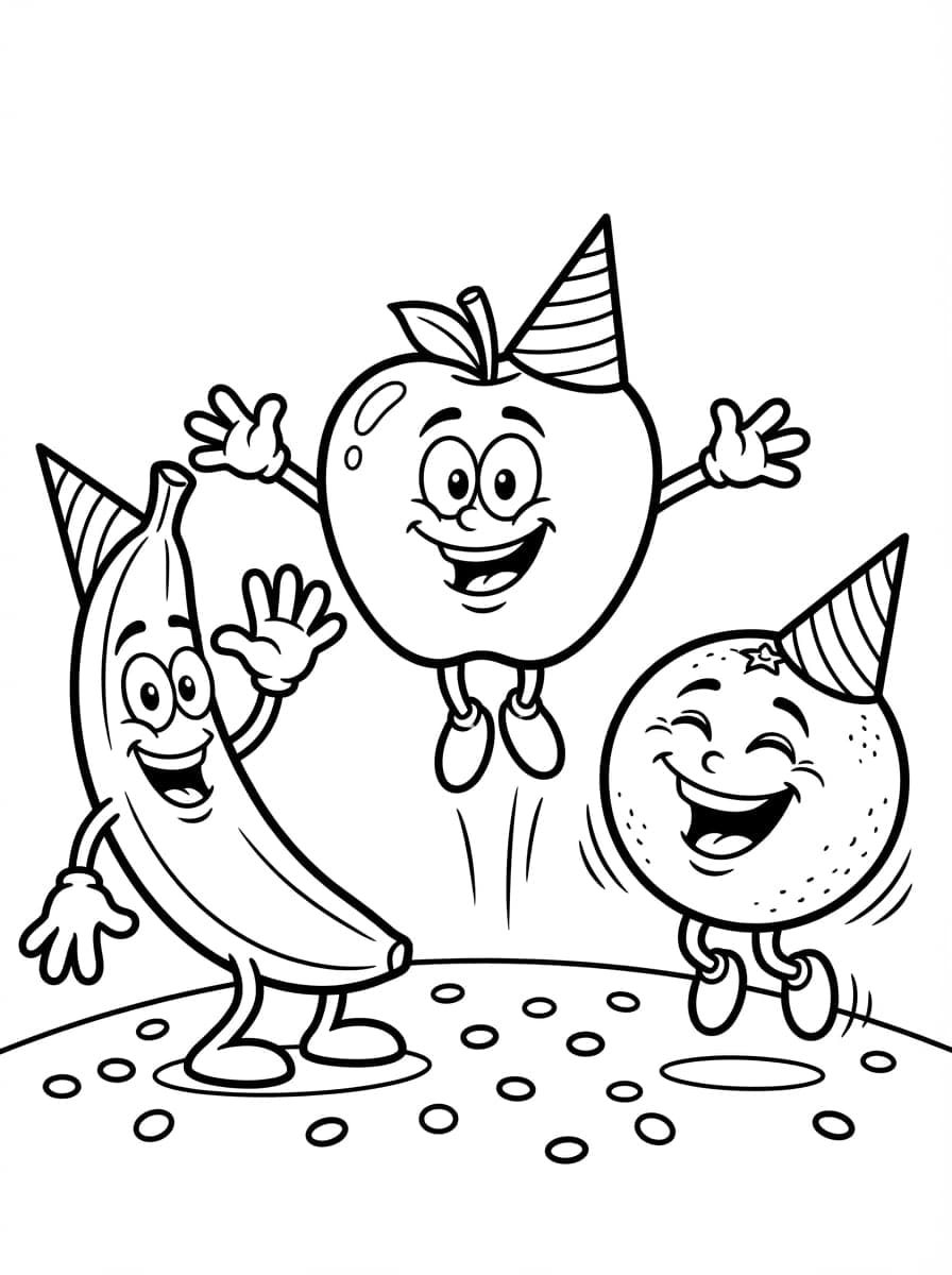 Free Printable Food Coloring Pages - Kids Favorite Meals - Preview Page 2