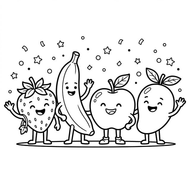 Fruits Coloring Pages: A Vibrant Adventure for Little Guardians - Preview Page 5