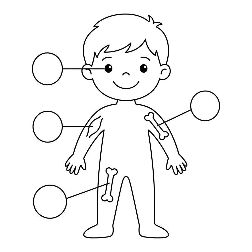 Free Printable Healthy Eating Worksheets & Body Matching Game - Preview Page 1