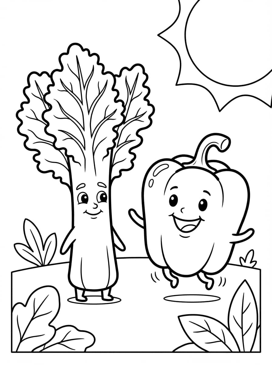 Healthy Food Coloring Pages: Your Guide to Inner Garden Superpowers - Preview Page 3